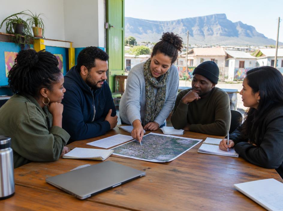 A community organization planning a social impact project
